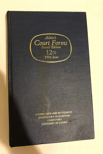 Atkin's Encyclopaedia of Court Forms in Civil Proceedings - Compromise and settlement, compulsory acquisition, computers, contempt of court. 12 (1)