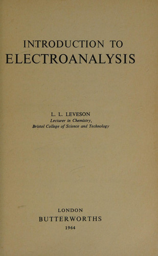 Introduction to Electroanalysis
