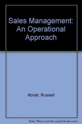 Sales Management An Operational Approach