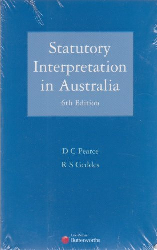 Statutory Interpretation in Australia