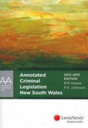 Annotated Criminal Legislation New South Wales