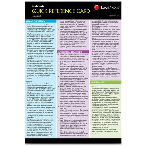 Quick Reference Card: Uniform Evidence Law, 4th Edition