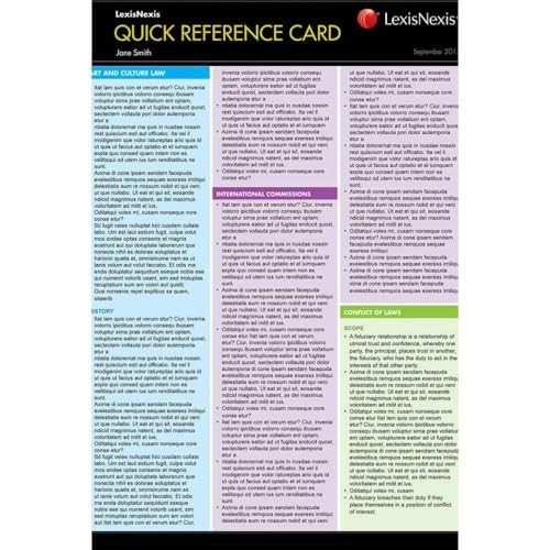 Quick Reference Card: Real Property Law, 4th Edition