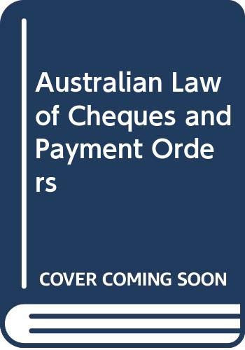 Australian law of cheques and payment orders