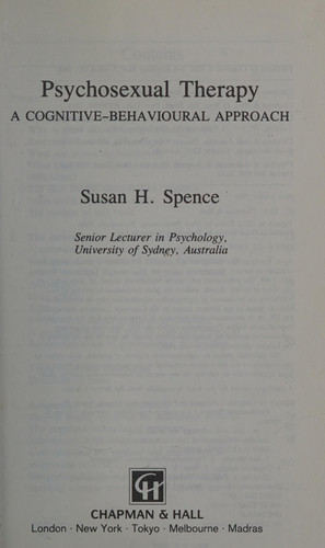 Psychosexual therapy: a cognitive-behavioural approach