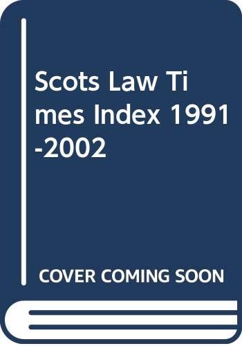Scots Law Times Index 1991-02