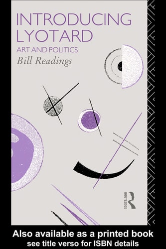 Introducing Lyotard Art and Politics