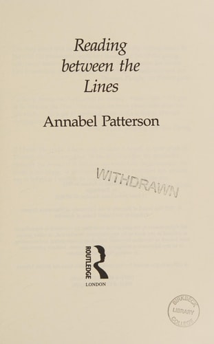 Reading Between the Lines