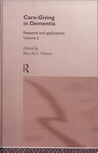 Care-giving in Dementia Research and Applications