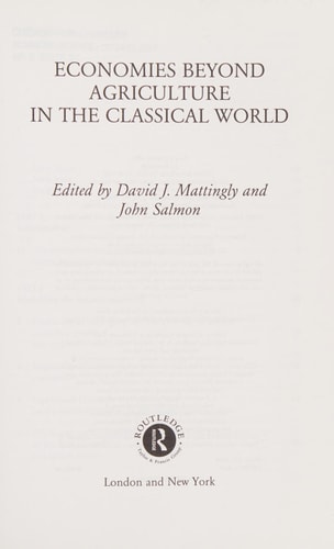 Economies Beyond Agriculture in the Classical World