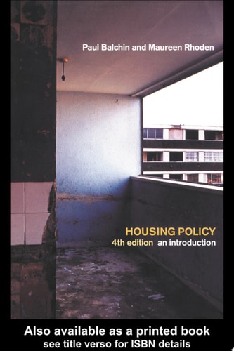 Housing Policy An Introduction