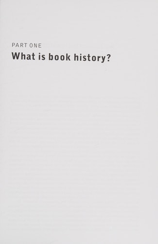 The Book History Reader