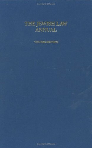 The Jewish Law Annual Volume 16