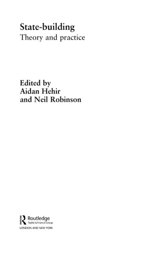 State-building Theory and Practice