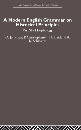 A Modern English Grammar on Historical Principles