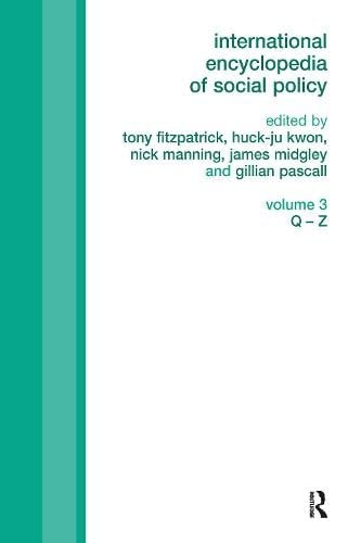 International Encyclopedia of Social Policy: Q-Z