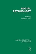 Social Psychology Critical Concepts in Psychology