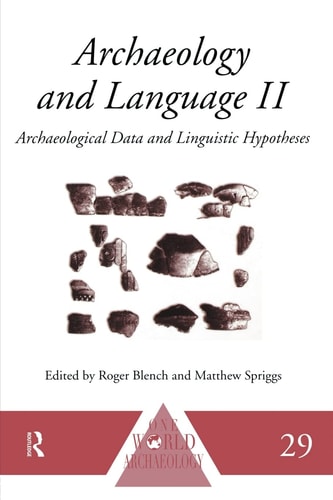 Archaeology and Language II Archaeological Data and Linguistic Hypotheses