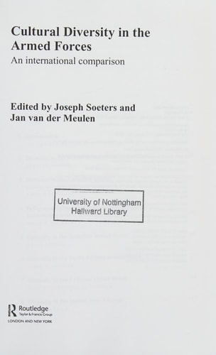 Cultural Diversity in the Armed Forces An International Comparison