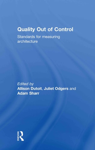 Quality Out of Control Standards for Measuring Architecture
