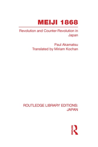 Meiji 1868 Revolution and Counter-revolution in Japan