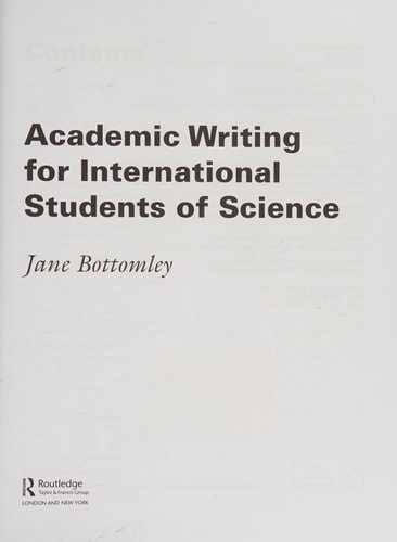 Academic Writing for International Students of Science