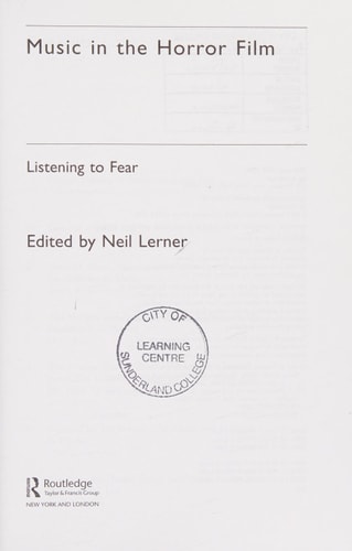 Music in the Horror Film Listening to Fear