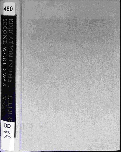 Education in the Second World War: A study in policy and administration