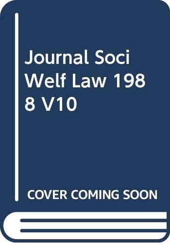 Journal of Social Welfare Law 1988 V10