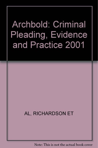 Archbold 2001 Supplement to the 2001 edition