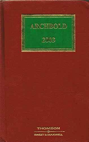 Archbold Criminal Pleading, Evidence and Practice 2003