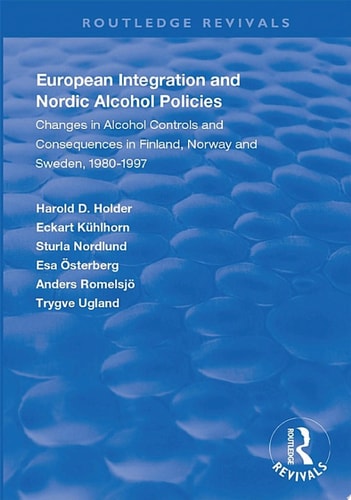 European Integration and Nordic Alcohol Policies