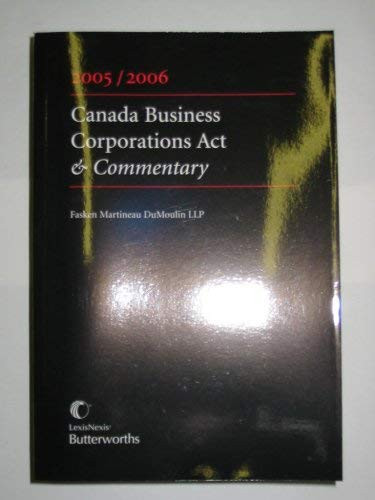 Canada Business Corporations Act and Commentary