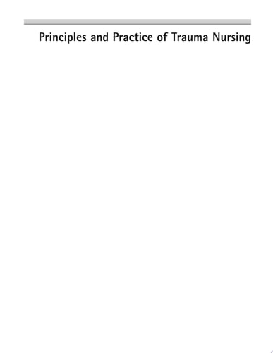 Principles and Practice of Trauma Nursing