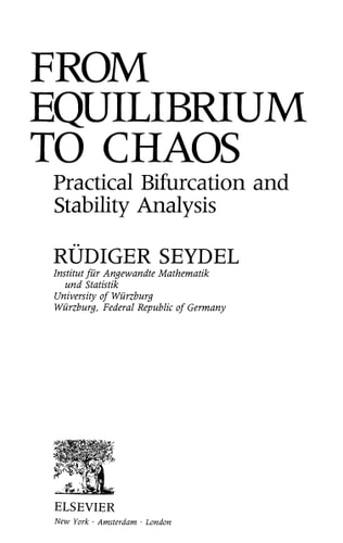 From Equilibrium to Chaos: Practical Bifurcation and Stability Analysis