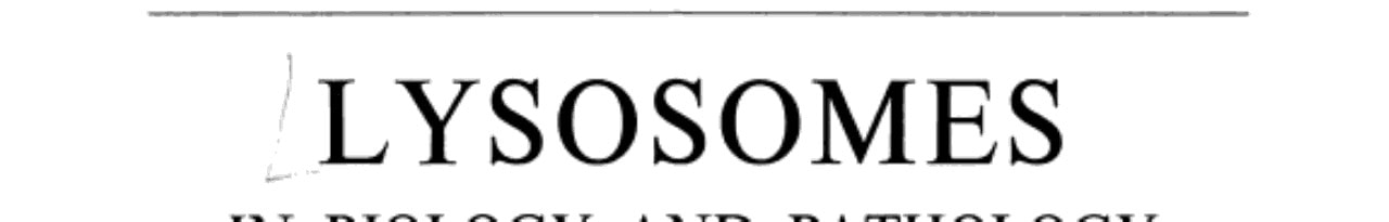 Lysosomes in Biology and Pathology 5