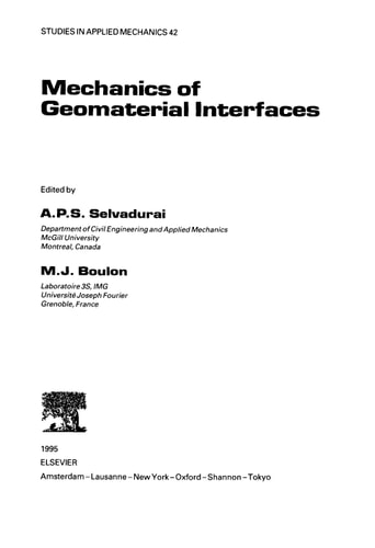 Mechanics of Geomaterial Interfaces