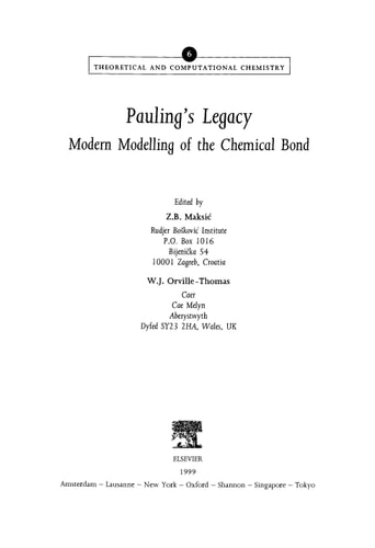 Pauling's Legacy: Modern Modelling of the Chemical Bond