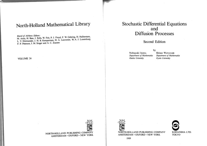 Stochastic Differential Equations and Diffusion Processes