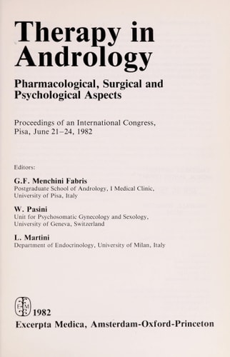 Therapy in Andrology: Pharmacological, Surgical and Psychological (International Congress Series)