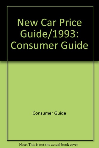 New Car Price Guide 1993