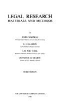 Legal research: Materials and methods