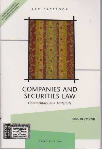Companies and Securities Law : Commentary and Materials