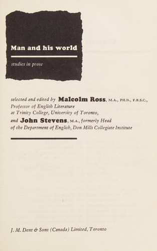 Man and His World