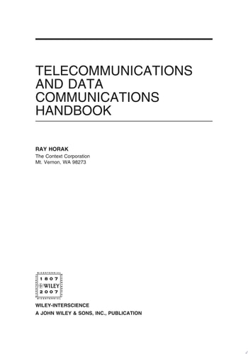 Telecommunications and Data Communications Handbook