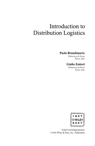 Introduction to Distribution Logistics