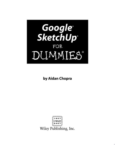 Google SketchUp For Dummies