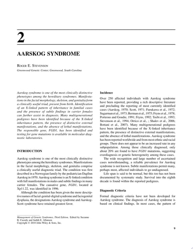 Management of Genetic Syndromes
