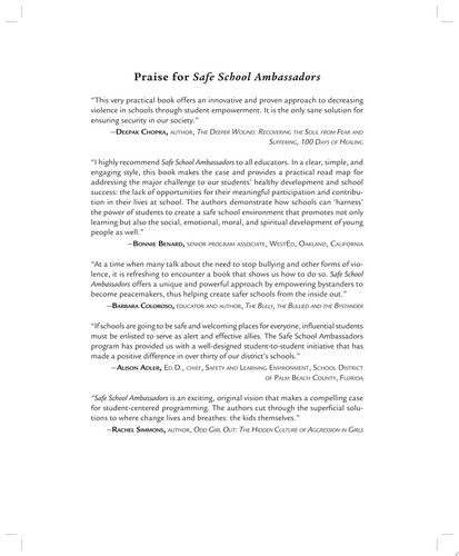 Safe School Ambassadors Harnessing Student Power to Stop Bullying and Violence