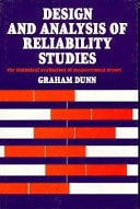 Design and Analysis of Reliability Studies The Statistical Evaluation of Measurement Errors